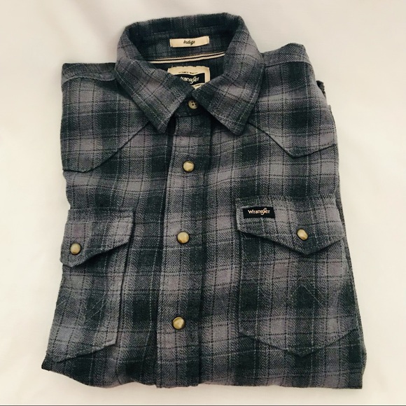 Wrangler Shirt~Snap Indigo / Host Pick - Picture 6 of 14